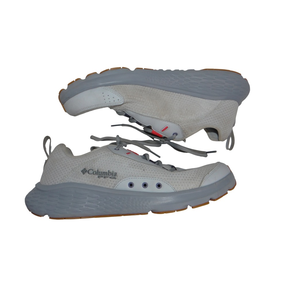 Columbia PFG Omni-Max Mens Technical Fishing Shoes Grey Blue Low Top Sneakers